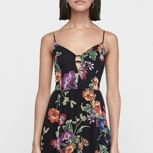 Express Chiffon Floral Navy Maxi Beach Party Date Night Dress Small